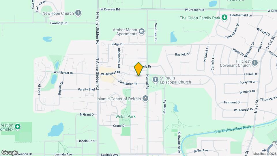 814 W Hillcrest Dr Map and Location Details