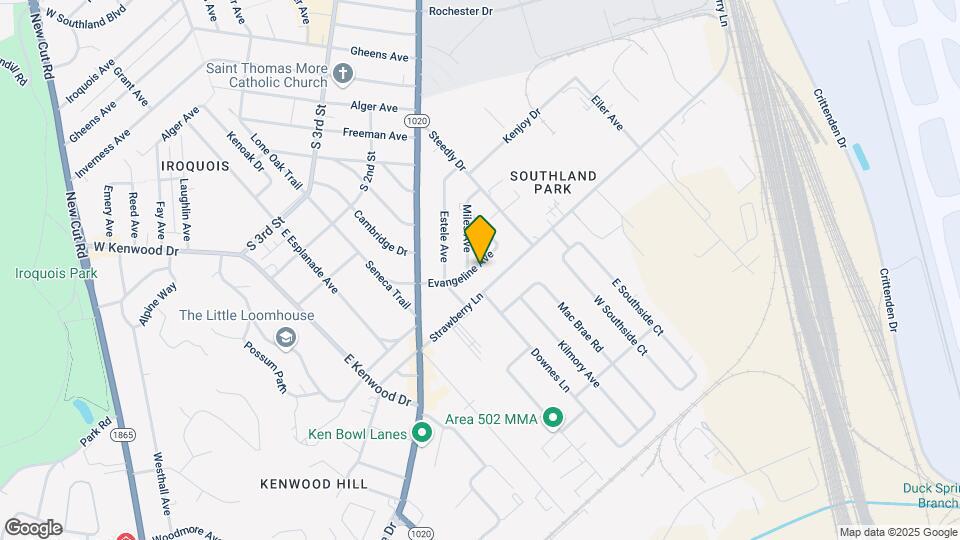 6631 Evangeline Ave Map and Location Details