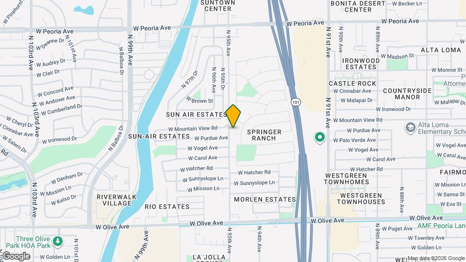 9468 W Purdue Ave, Unit Guesthouse Map and Location Details