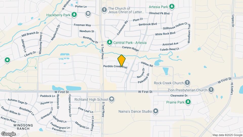 16016 Perdido Creek Trail Map and Location Details