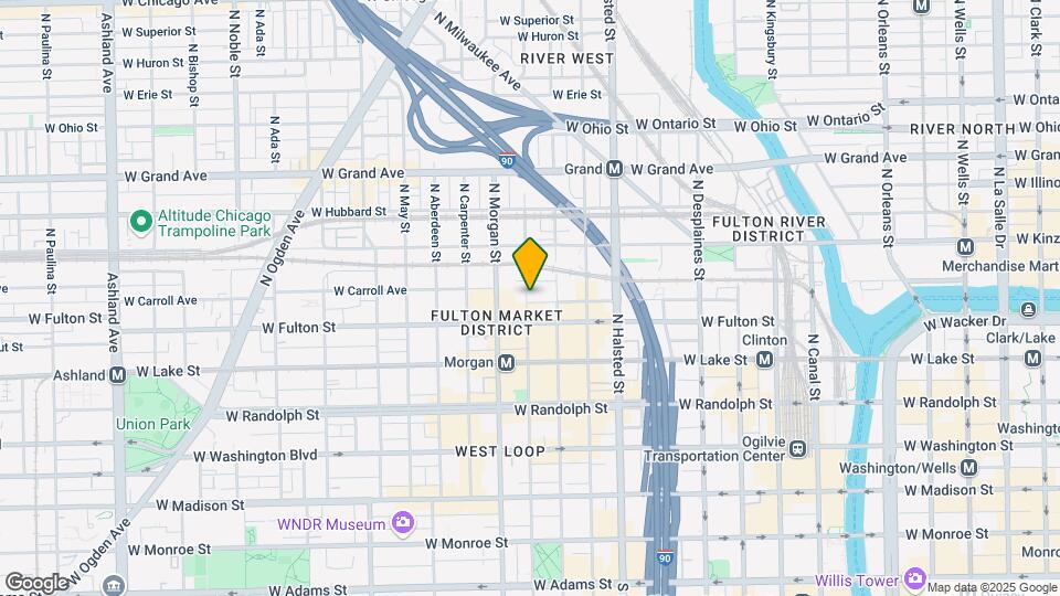 321 S Sangamon St, Unit #810 Map and Location Details