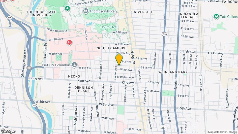 102 W 8th Ave Map and Location Details