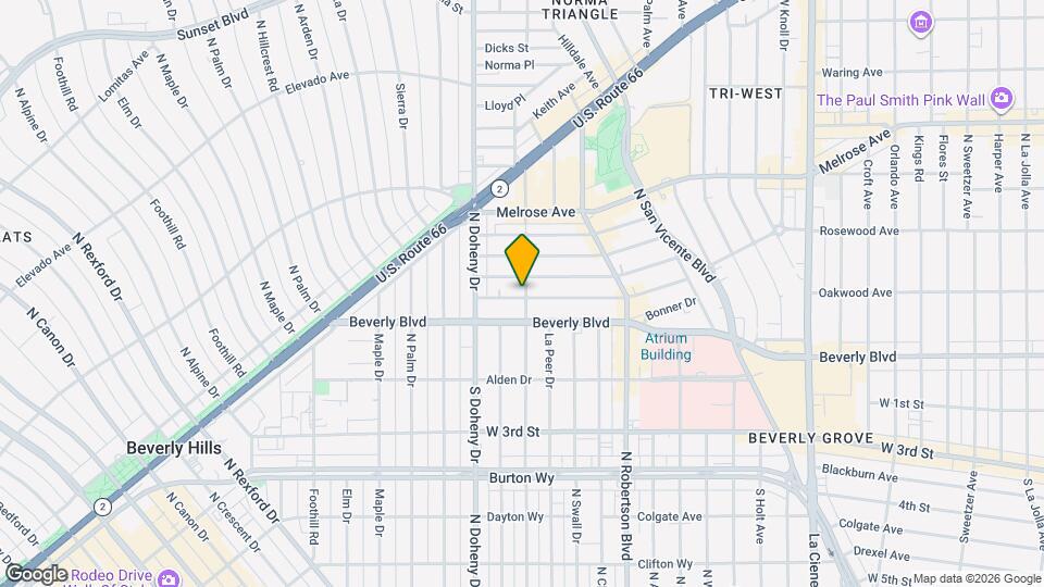 9001 Rosewood Ave Map and Location Details