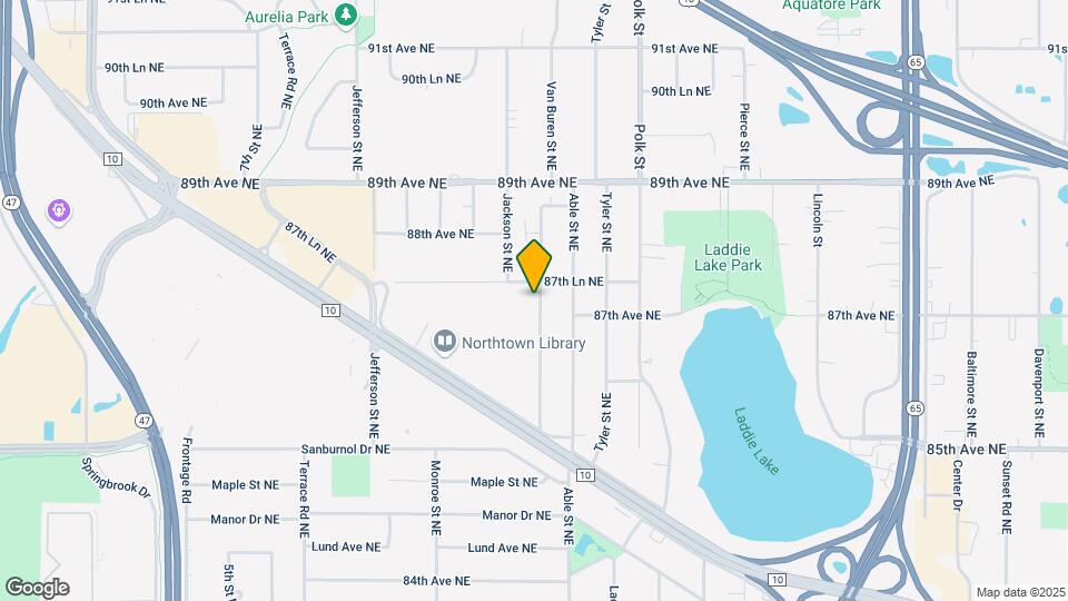8712 Van Buren St NE Map and Location Details