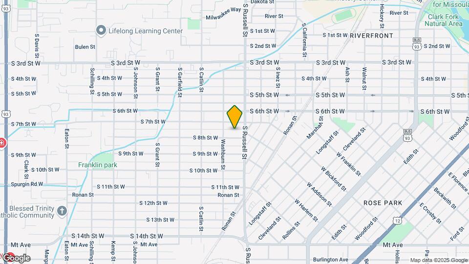1538 S 8th St W Map and Location Details