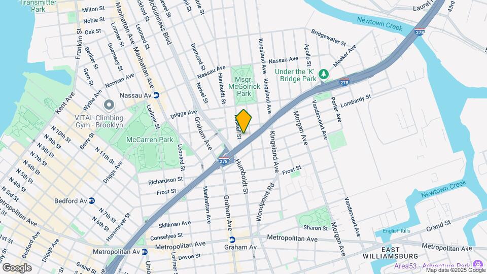 543 Meeker Ave Mapa y Detalles de la Ubicación