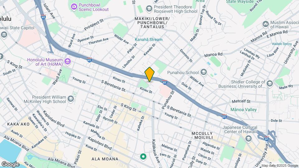 1448 Lunalilo St Map and Location Details
