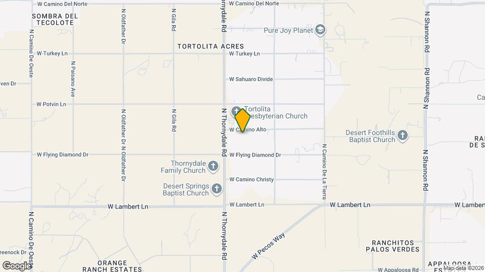 3723 W Camino Alto Map and Location Details