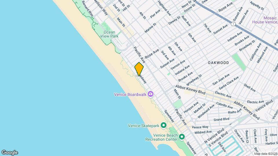 Mixed-Use Venice Boardwalk Building Map and Location Details