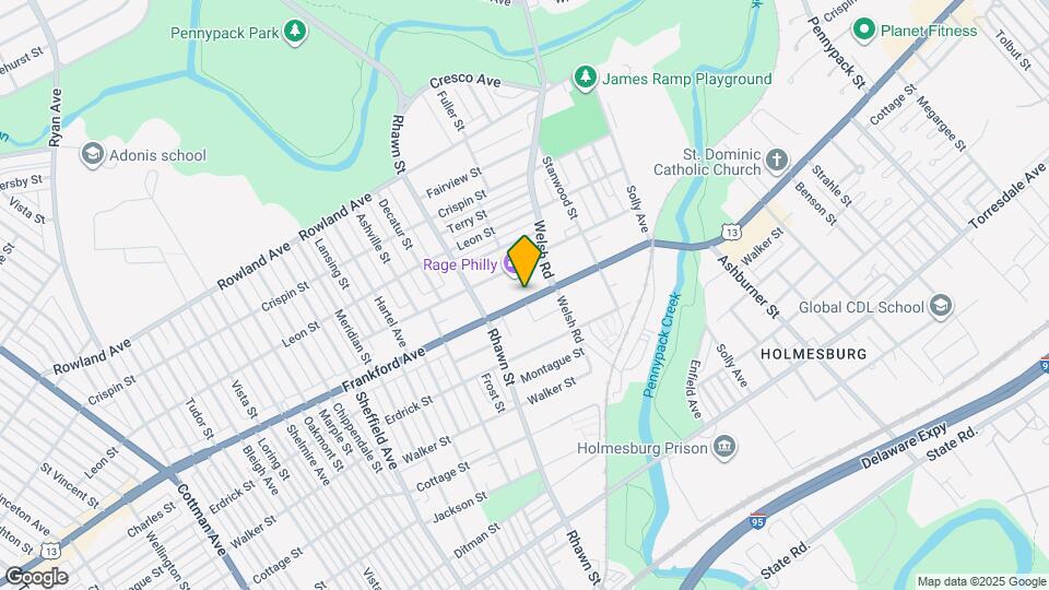 8034 Frankford Ave Mapa y Detalles de la Ubicación