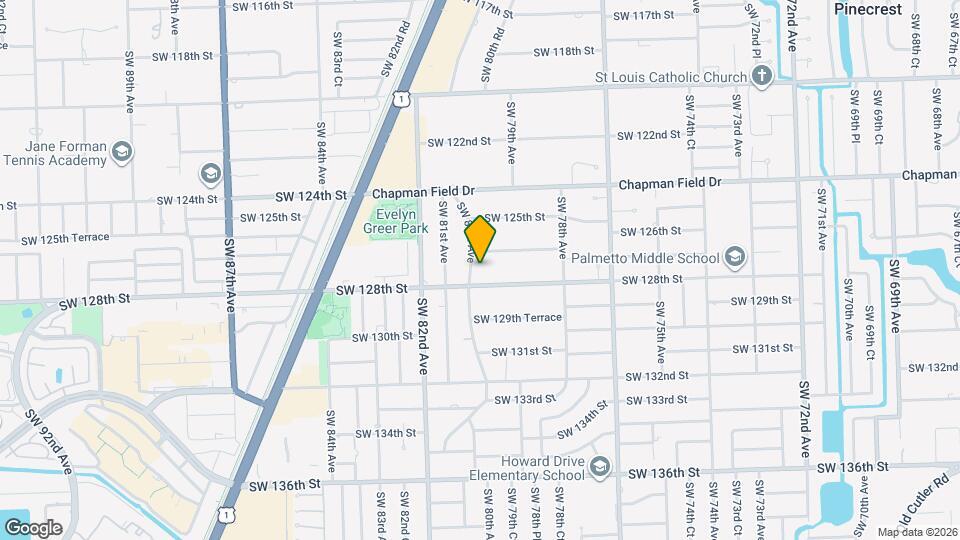 12725 SW 80th Ave Map and Location Details