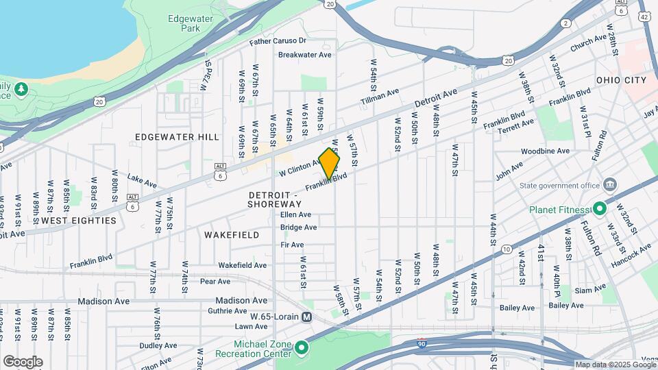5807-5807 Franklin Blvd Map and Location Details