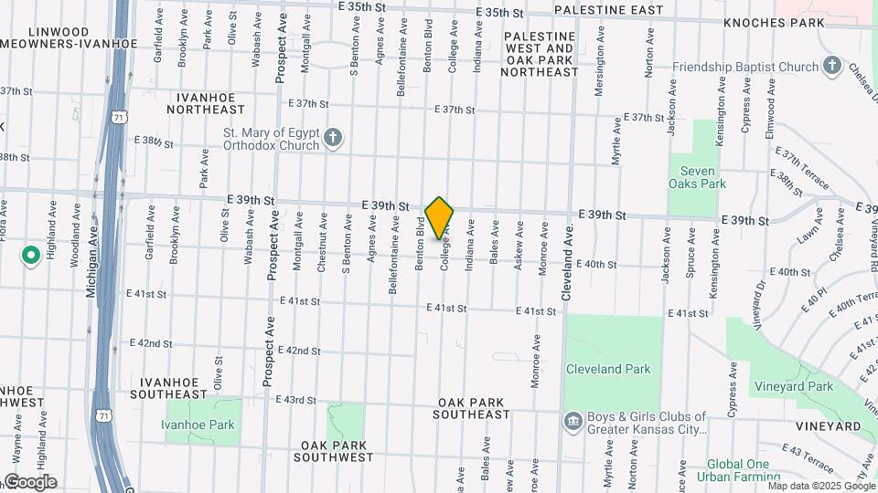 3936 College Ave Map and Location Details