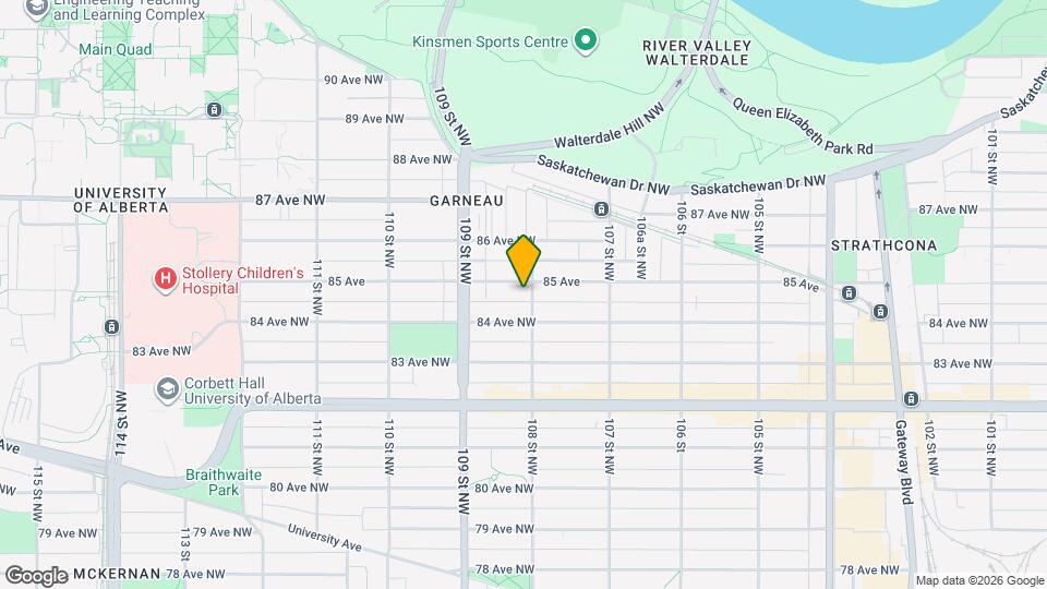 10805 85 Av NW Map and Location Details