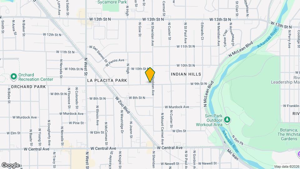 3320 W 9th St N Map and Location Details