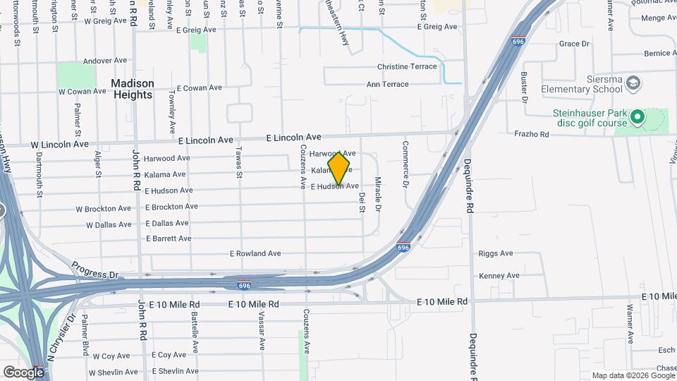 1198 E Hudson Ave Map and Location Details