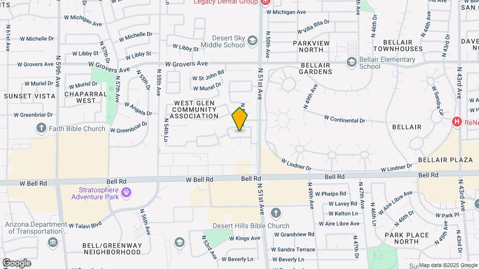 5202 W Hartford Ave Map and Location Details