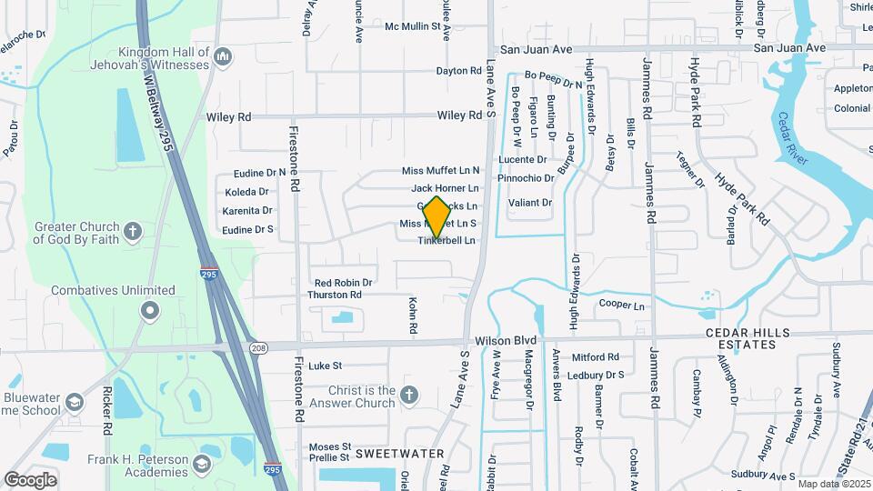 6814 Tinkerbell Ln Map and Location Details
