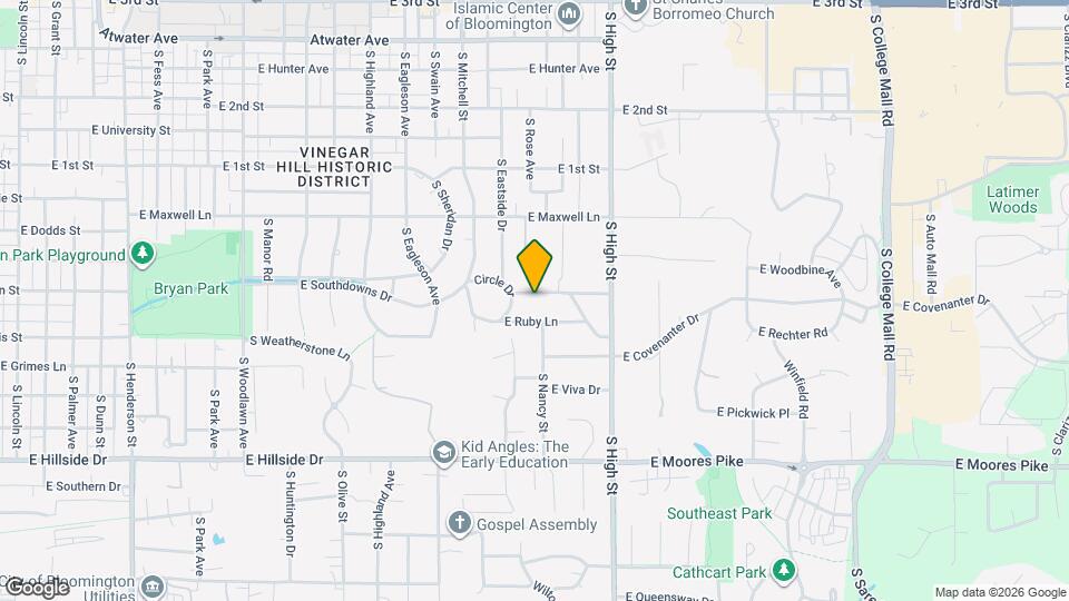 1814 E Southdowns Dr Map and Location Details