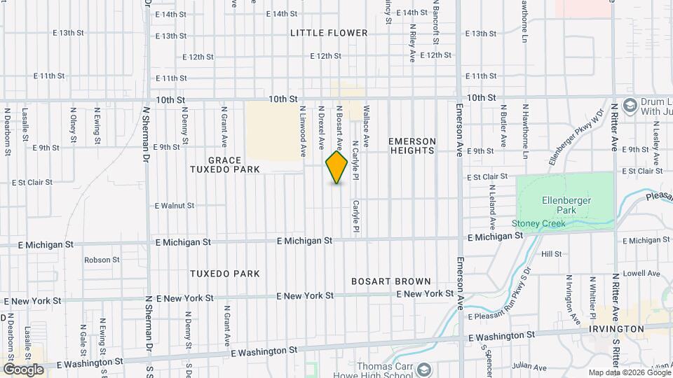 738 N Bosart Ave Map and Location Details