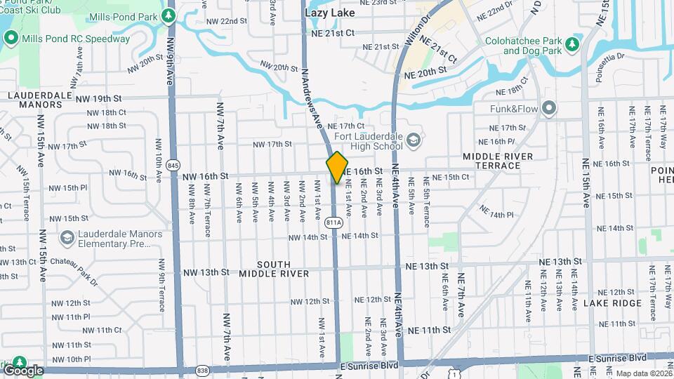 1520 N Andrews Ave Map and Location Details
