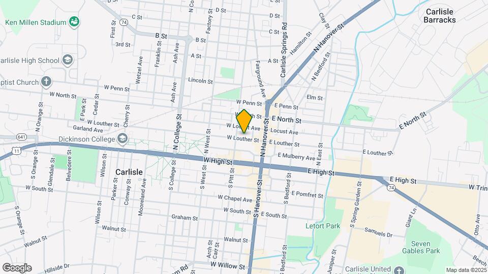 55 W Louther St Mapa y Detalles de la Ubicación