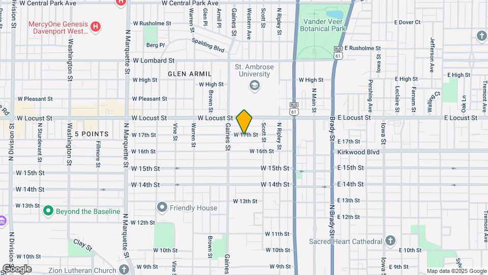 603 W 17th St Map and Location Details