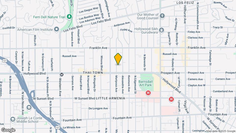 1726 Mariposa Ave Map and Location Details