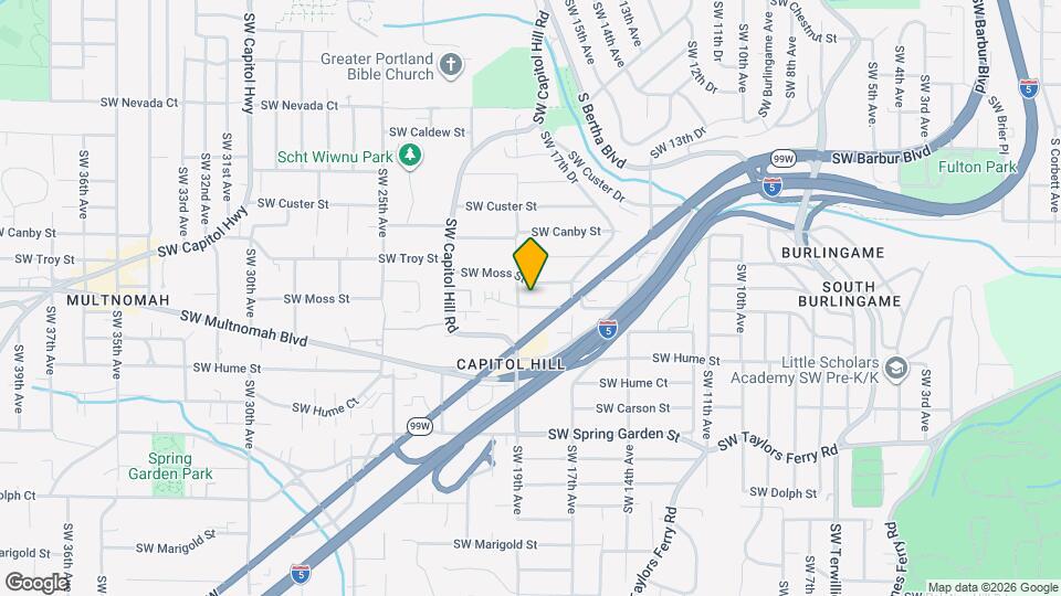 1831 SW Evans St Map and Location Details