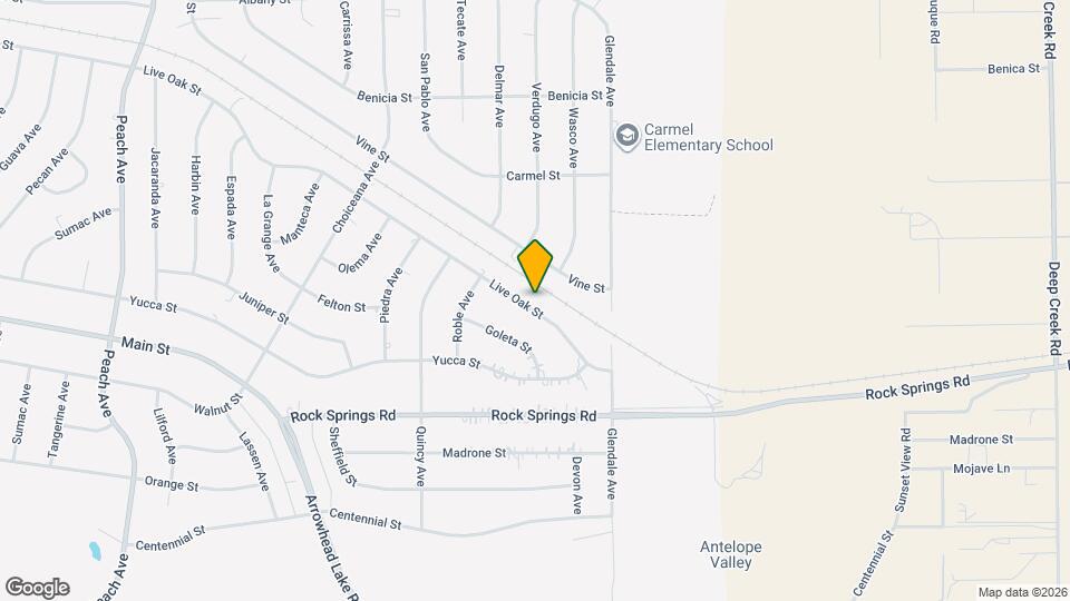 19158 Live Oak St Map and Location Details