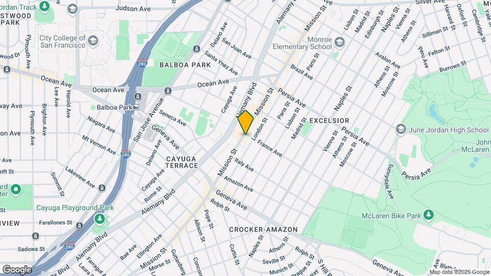 4907 Mission St Mapa y Detalles de la Ubicación