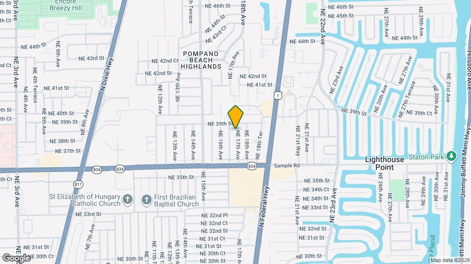 3837 NE 17th Ave Map and Location Details