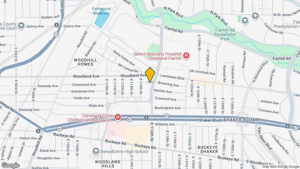 2636 East Blvd Map and Location Details