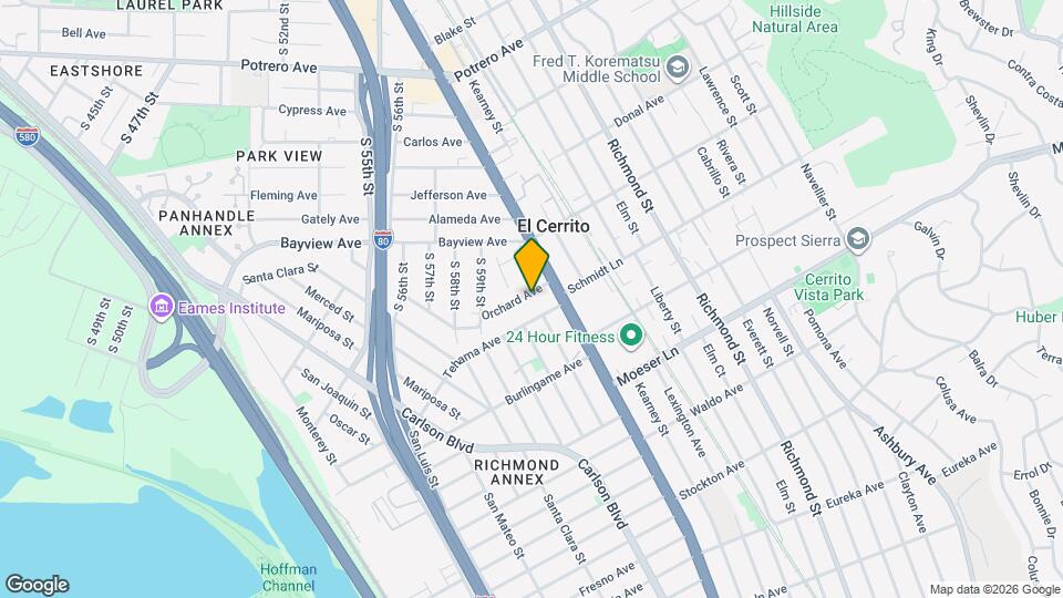 6112 Orchard Ave Map and Location Details