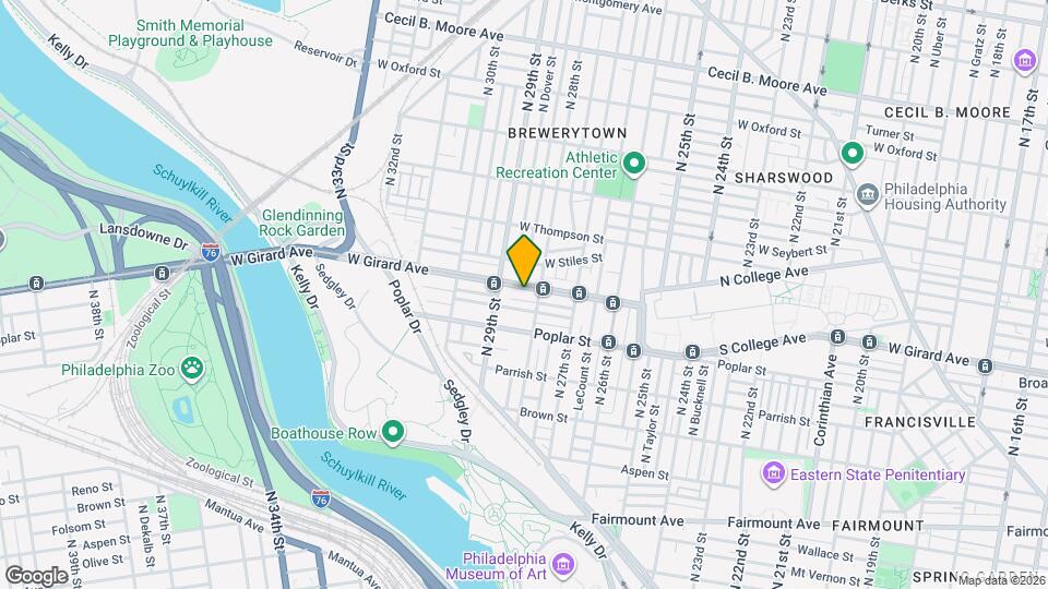 1902 W Girard Ave Map and Location Details