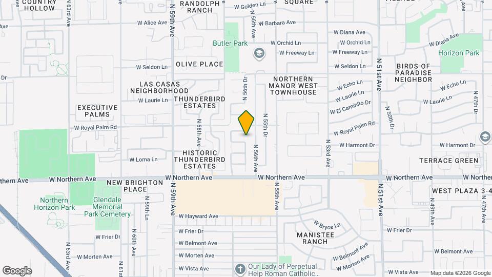 5652 W Manzanita Dr Map and Location Details