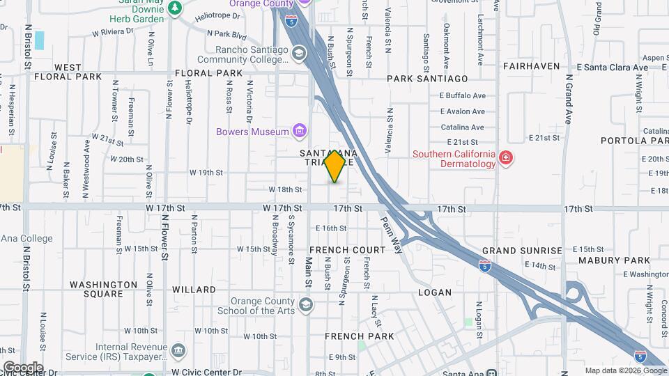 1727 N Bush St Map and Location Details