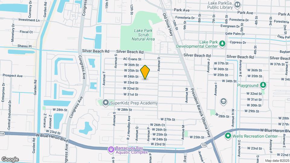 1390 W 33rd St Map and Location Details