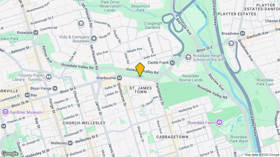585 Bloor St E Map and Location Details