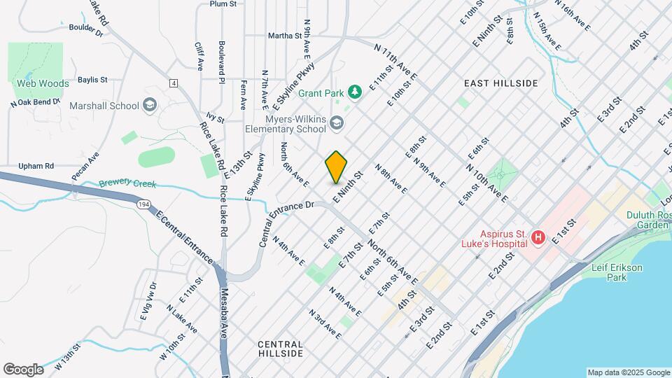 617 E Ninth St Map and Location Details