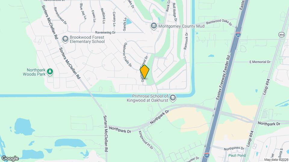 25589 Oakhurst Forest Dr Map and Location Details