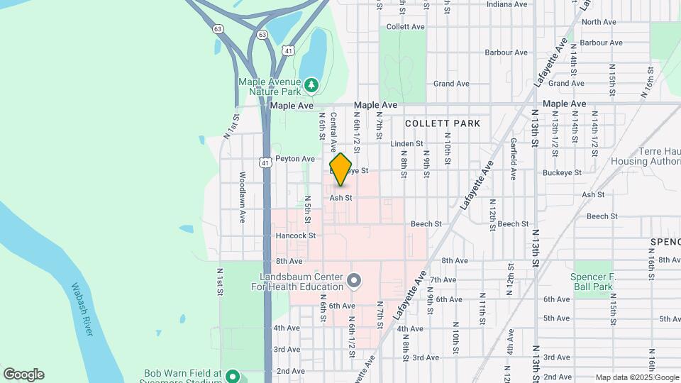 630 Ash St Map and Location Details