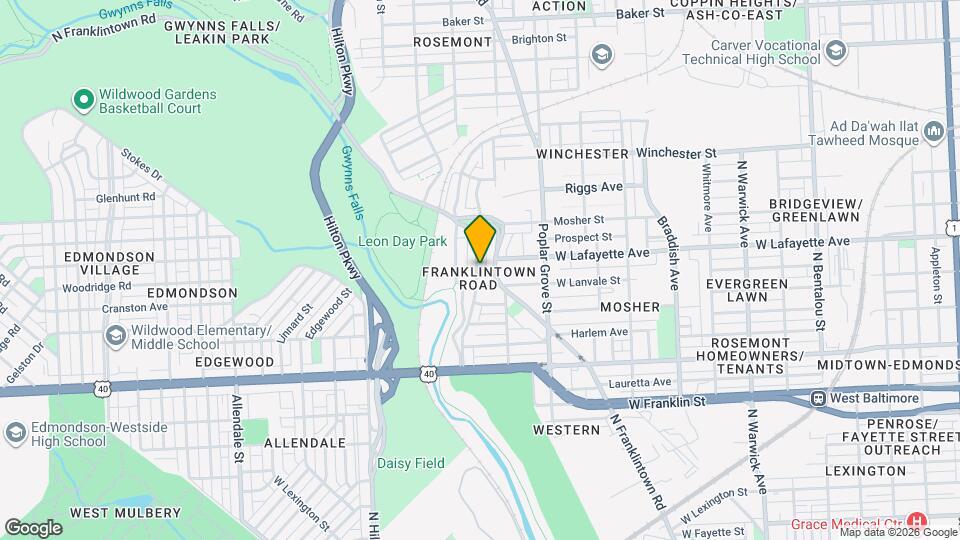 907 N Rosedale St Map and Location Details