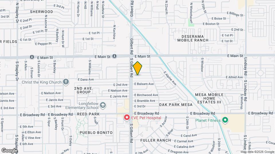 2030 E Aspen Ave Mapa y Detalles de la Ubicación