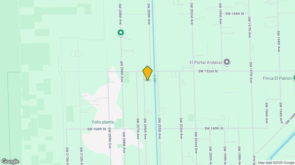 15365 SW 206th Ave Mapa y Detalles de la Ubicación