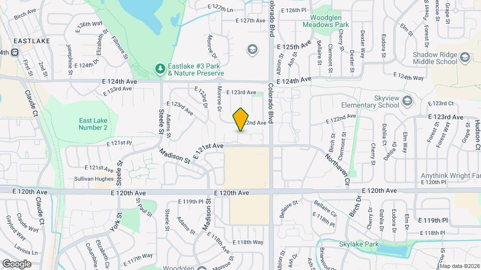 3771 E 121st Ave Mapa y Detalles de la Ubicación