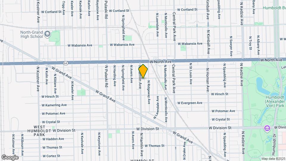 1453 N Hamlin Ave, Unit Garden Map and Location Details