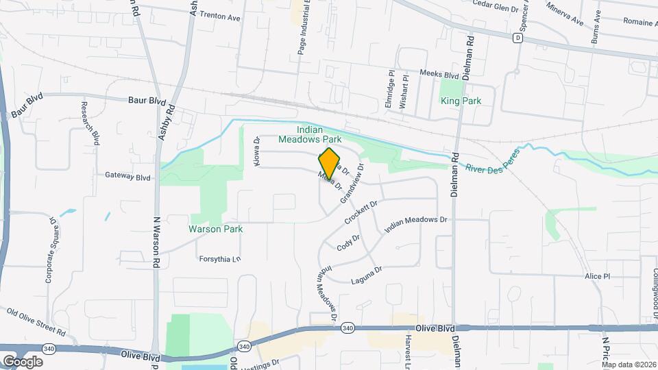 9526 Mesa Dr Map and Location Details