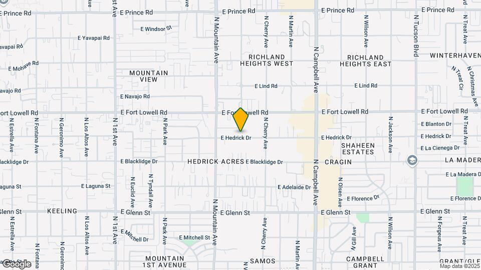 1419 E Hedrick Dr Map and Location Details