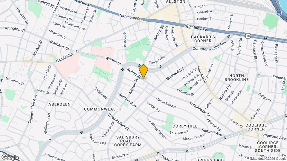 215 Kelton St Map and Location Details